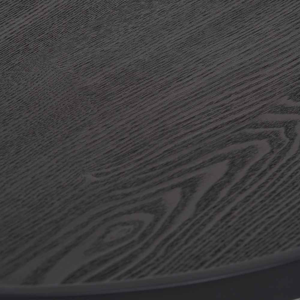 Voss Black Wood Veneer and Black Metal Coffee Table