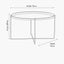 Voss Black Wood Veneer and Black Metal Coffee Table
