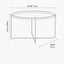 Voss Mirrored Glass and Black Wood Veneer Coffee Table