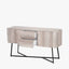 Ukiah Grey Oak Veneer and Black Metal Sideboard