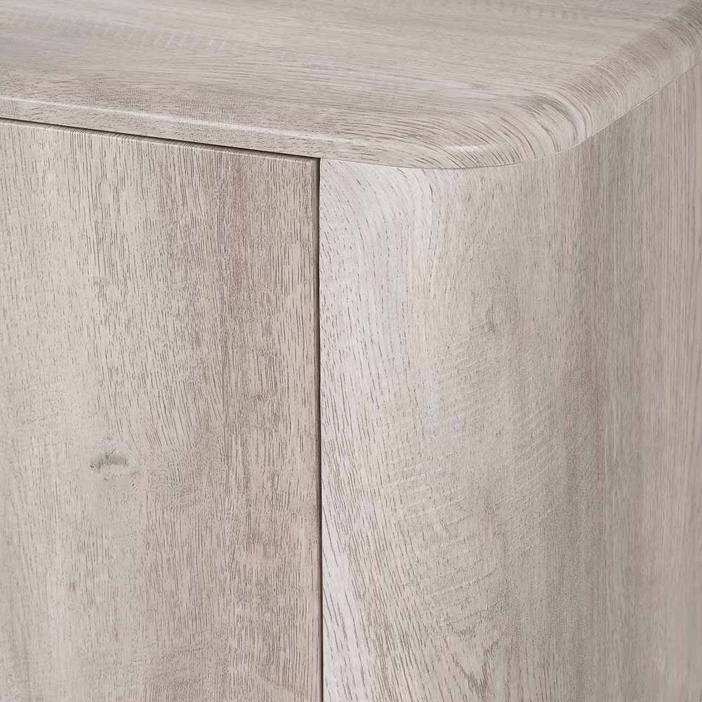 Ukiah Grey Oak Veneer and Black Metal Sideboard