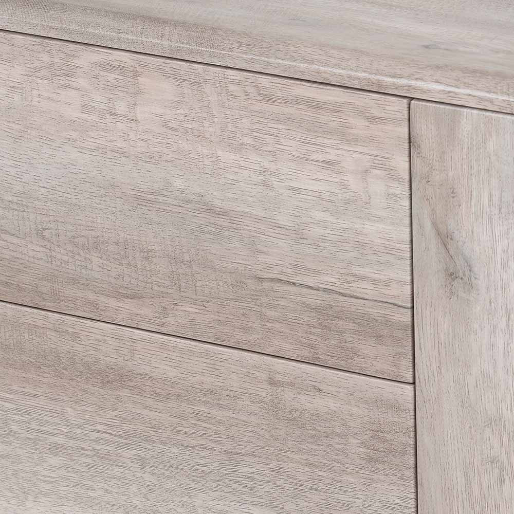 Ukiah Grey Oak Veneer and Black Metal Sideboard