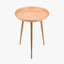 Seline Apricot Enamel and Gold Metal Side Table