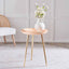 Seline Apricot Enamel and Gold Metal Side Table