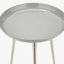 Seline Grey Enamel and Silver Metal Side Table