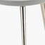 Seline Grey Enamel and Silver Metal Side Table