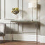 Elysee Mirrored Glass and Silver Metal Console Table