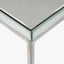 Elysee Mirrored Glass and Silver Metal Square Coffee Table