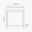 Evelyn Natural Antique Finish Mango Wood and Silver Metal Side Table