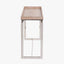 Evelyn Natural Antique Finish Mango Wood and Silver Metal Console Table