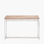 Evelyn Natural Antique Finish Mango Wood and Silver Metal Console Table
