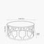Caprisse Mirrored Glass and Graphite Metal Coffee Table