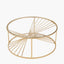 Liberty Glass and Gold Metal Coffee Table