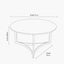 Hendrick White Marble and Black Metal Coffee Table