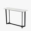 Hendrick White Marble and Black Metal Console Table