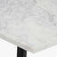 Hendrick White Marble and Black Metal Console Table
