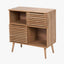 Larvik Natural Eucalyptus Wood 2 Door 2 Shelf Unit