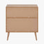 Larvik Natural Eucalyptus Wood 2 Door 2 Shelf Unit