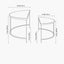 Marazzi S/2 Bevelled Glass and Black Metal Half Moon Coffee Tables