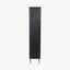 Fiji Black Acacia Wood and Natural Rattan 2 Door 6 Niche Shelf Unit