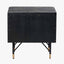 Fiji Black Acacia Wood and Natural Rattan Bedside Unit