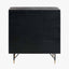 Fiji Black Acacia Wood and Natural Rattan 4 Drawer Unit
