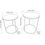 Milly S/2 Black Marble and Gold Metal Side Tables