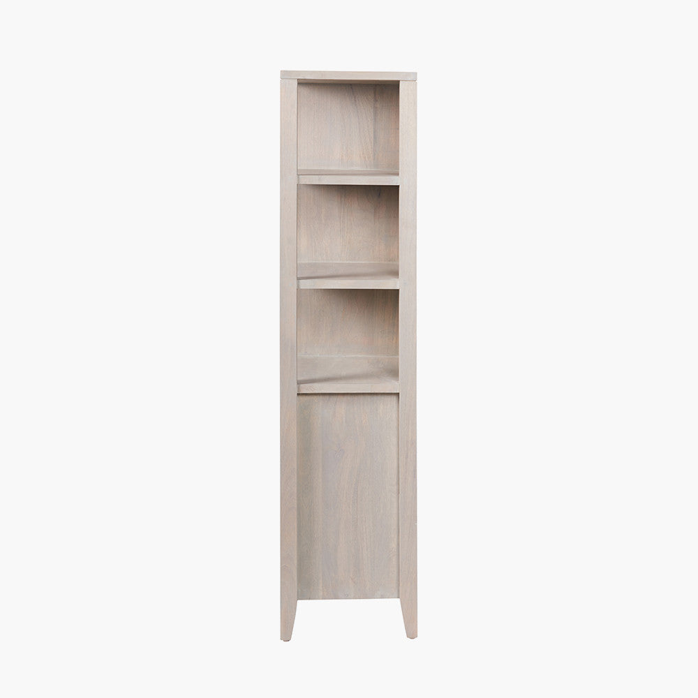 Khao Light Grey Mango Wood 2 Door 6 Niche Shelf Unit