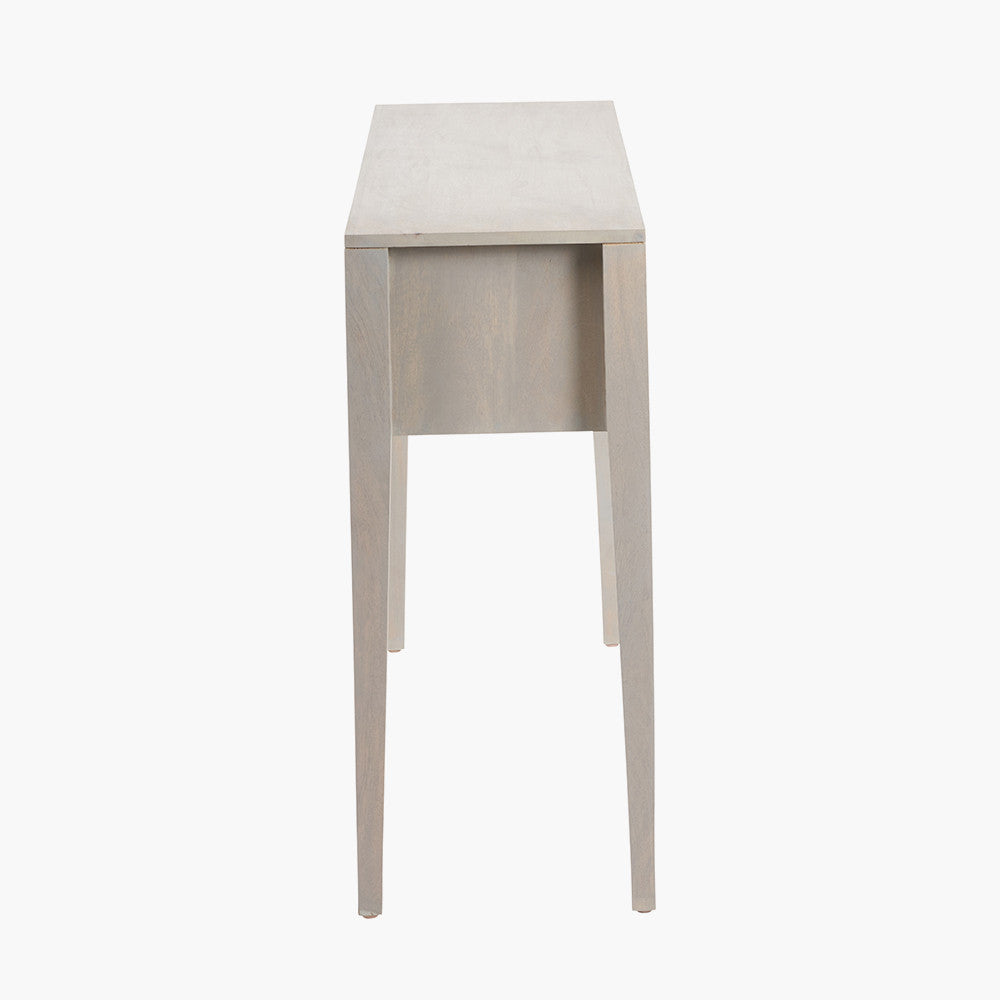 Khao Light Grey Mango Wood 1 Drawer Console Table