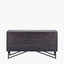 Verde Black Mango Wood and Stone Veneer 4 Door Sideboard