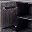 Verde Black Mango Wood and Stone Veneer 4 Door Sideboard