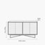 Verde Black Mango Wood and Stone Veneer 4 Door Sideboard