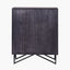 Verde Black Mango Wood and Stone Veneer 2 Door Bar Cabinet