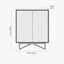 Verde Black Mango Wood and Stone Veneer 2 Door Bar Cabinet