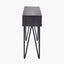 Verde Black Mango Wood and Stone Veneer 2 Drawer Console Table
