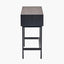 Hailee Black and Natural Chevron Oak and Pine Wood 2 Drawer Console Table