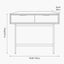 Hailee Black and Natural Chevron Oak and Pine Wood 2 Drawer Console Table