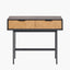 Hailee Black and Natural Chevron Oak and Pine Wood 2 Drawer Console Table