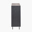 Hailee Black and Natural Chevron Oak and Pine Wood 2 Door Bar Cabinet
