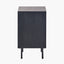 Hailee Black and Natural Chevron Oak and Pine Wood 3 Drawer Unit