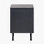 Hailee Black and Natural Chevron Oak and Pine Wood 3 Drawer Unit