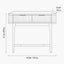 Raie Dark Brown Ribbed Oak and Pine Wood 2 Drawer Console Table