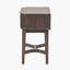 Raie Dark Brown Ribbed Oak and Pine Wood 1 Drawer Unit