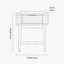 Raie Dark Brown Ribbed Oak and Pine Wood 1 Drawer Unit