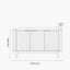 Raie Dark Brown Ribbed Oak & Pine Wood 3 Door Sideboard