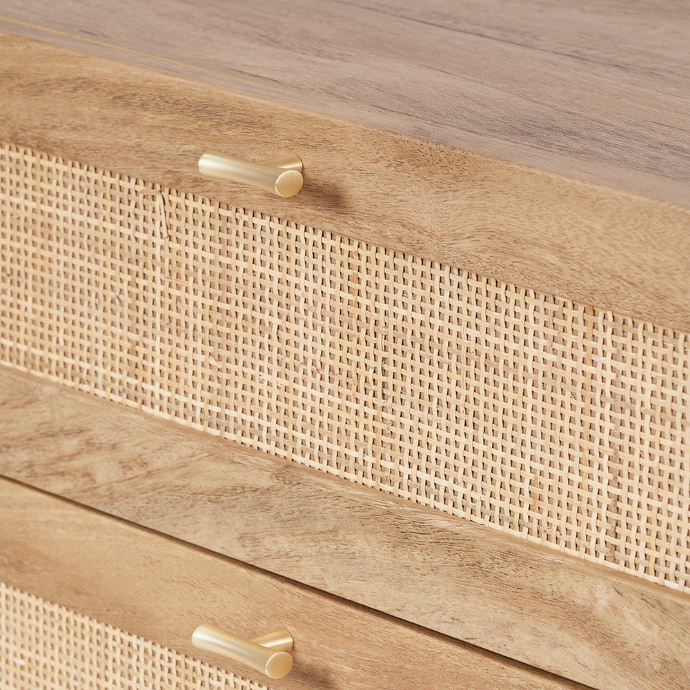 Henrik Natural Rattan 6 Drawer Unit