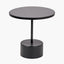 Enzo Black Marble and Black Metal Cylinder Base Coffee Table