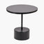 Enzo Black Marble and Black Metal Cylinder Base Coffee Table
