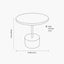 Enzo Black Marble and Black Metal Cylinder Base Coffee Table