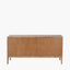Gio Black and Natural Acacia Wood 4 Door Sideboard